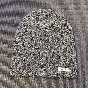 NEFF BLACK AND GREY HEATHERED BEANIE